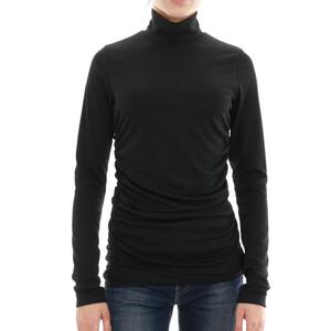 MAGLIETTA DRAPPEGGIO NERO